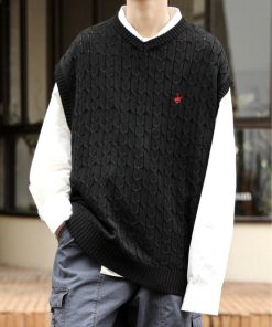 BEVERLY HILLS POLO CLUB ベスト ジレ 「neos」BEVERLY ビバリーヒルズ ポロクラブ ルーズシルエット ワンポイント ロゴ刺繍 ケーブ