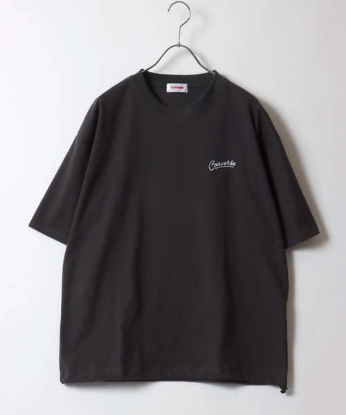 CONVERSE tシャツ CONVERSE/コンバース UVカット 接触冷感 シューズイラストバックプリント 裾ドローコード付半袖Tシャツ レディース メンズ - 画像 (7)