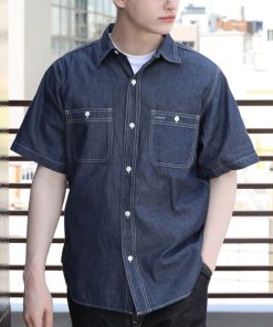 HOUSTON シャツ USAコットンシャンブレーワークシャツ メンズ レディース