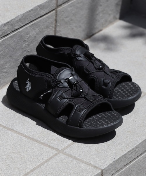 U.S. POLO ASSN. サンダル 「U.S. ASSN./ユーエスポロアッスン」軽量 ワンポイント スポーツサンダル レディース - 画像 (3)