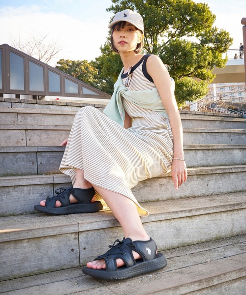 U.S. POLO ASSN. サンダル 「U.S. ASSN./ユーエスポロアッスン」軽量 ワンポイント スポーツサンダル レディース - 画像 (7)