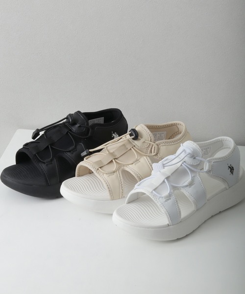 U.S. POLO ASSN. サンダル 「U.S. ASSN./ユーエスポロアッスン」軽量 ワンポイント スポーツサンダル レディース - 画像 (5)