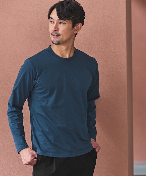green label relaxing tシャツ 「WEB限定」JUST fit ジャケイン クルーネック 長袖 Tシャツ -吸水速乾・抗菌- メンズ - 画像 (8)