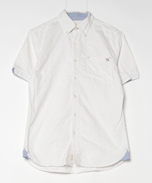 arnold palmer timeless 「arnold timeless」 ドット柄半袖シャツ 1 ホワイト メンズ
