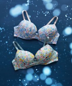 une nana cool ブラジャー MADE WITH LIBERTY FABRIC リボンブラ 胸もとフィットながもち〜動いても、キレイはつづく〜