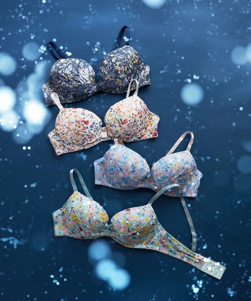 une nana cool ブラジャー MADE WITH LIBERTY FABRIC リボンブラ 胸もとフィットながもち〜動いても、キレイはつづく〜 - 画像 (6)