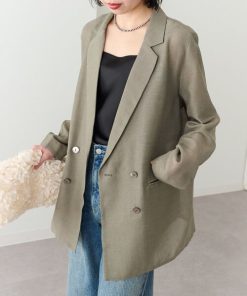 Omekashi ジャケット テーラードジャケット シアーメッシュジャケット レディース