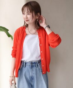 AMERICAN HOLIC カーディガン 柄編みニットカーディガン レディース