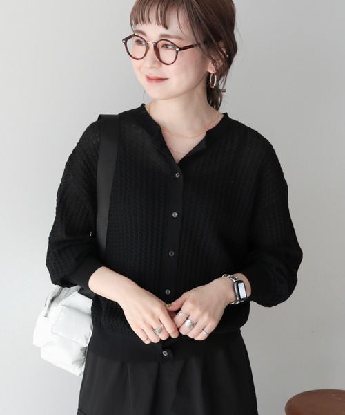 AMERICAN HOLIC カーディガン 柄編みニットカーディガン レディース - 画像 (3)