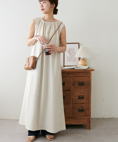 Discoat ワンピース 「新色追加!/WEB限定」衿ギャザーノースリワンピース - 画像 (2)
