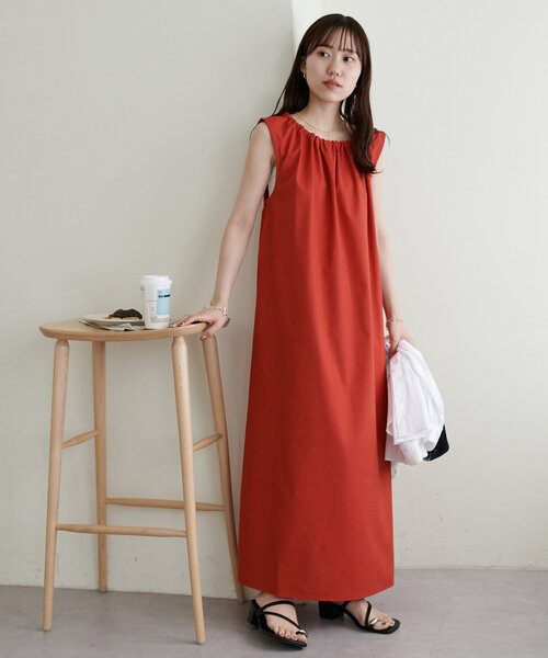 Discoat ワンピース 「新色追加!/WEB限定」衿ギャザーノースリワンピース - 画像 (6)