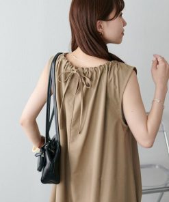 Discoat ワンピース 「新色追加!/WEB限定」衿ギャザーノースリワンピース