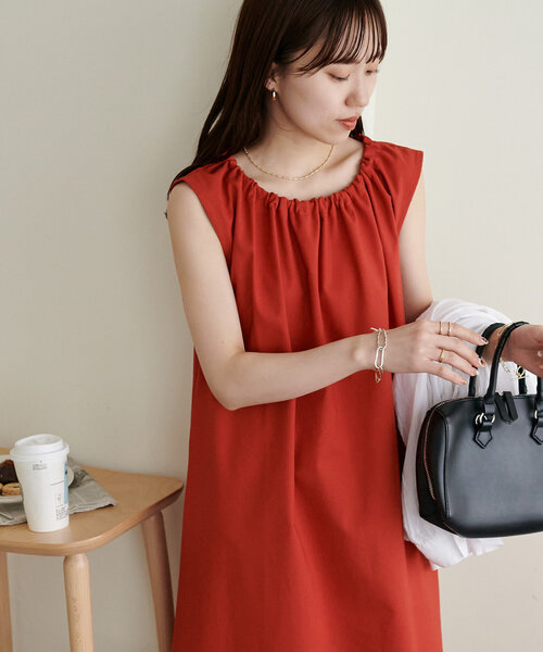 Discoat ワンピース 「新色追加!/WEB限定」衿ギャザーノースリワンピース - 画像 (8)