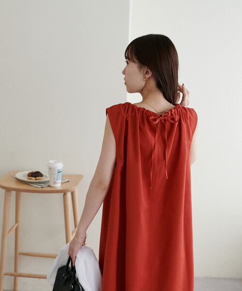 Discoat ワンピース 「新色追加!/WEB限定」衿ギャザーノースリワンピース - 画像 (7)