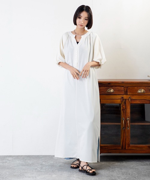 MILLION CARATS ワンピース 着映えとリラックスを両立!ふんわり袖×落ち感で魅せる、大人の抜け感ワンピース - 画像 (5)