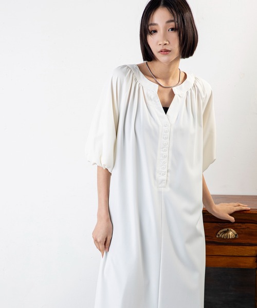 MILLION CARATS ワンピース 着映えとリラックスを両立!ふんわり袖×落ち感で魅せる、大人の抜け感ワンピース - 画像 (6)