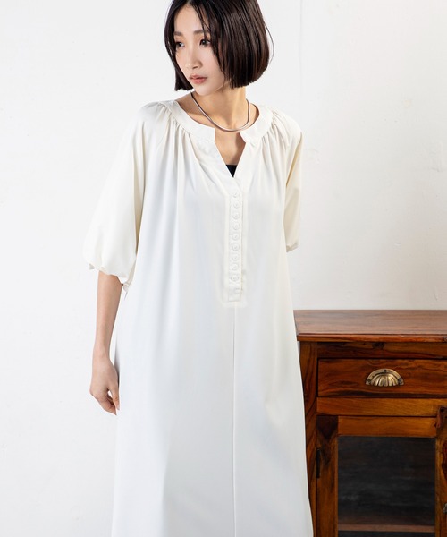 MILLION CARATS ワンピース 着映えとリラックスを両立!ふんわり袖×落ち感で魅せる、大人の抜け感ワンピース - 画像 (7)