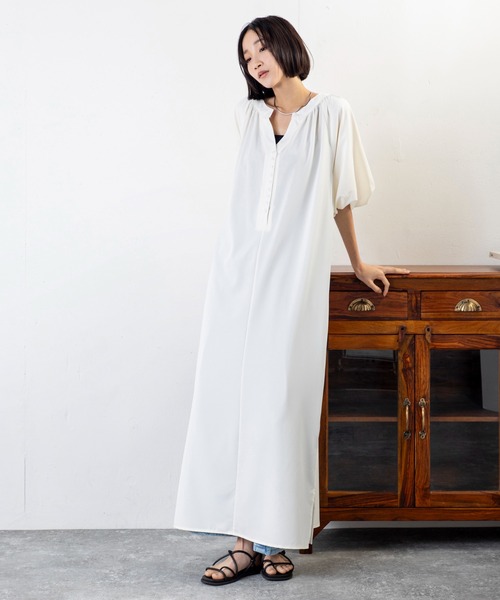 MILLION CARATS ワンピース 着映えとリラックスを両立!ふんわり袖×落ち感で魅せる、大人の抜け感ワンピース - 画像 (8)
