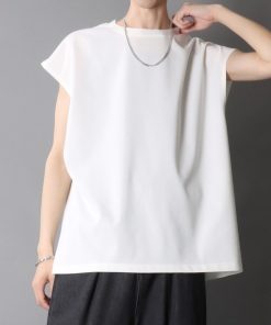 SITRY タンクトップ Amunzen Big Silhouette No Sleeve Shirt/UVカット 梨地 ビッグシルエット ノースリーブシャツ タ