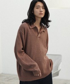 WYM LIDNM 「WYM LIDNM」 長袖ニット S ブラウン メンズ