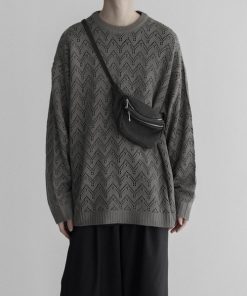 remer 「remer」 長袖ニット LARGE グレイッシュベージュ メンズ
