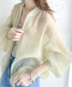 classicalelf 「classicalelf」 ジップアップブルゾン LARGE グリーン レディース