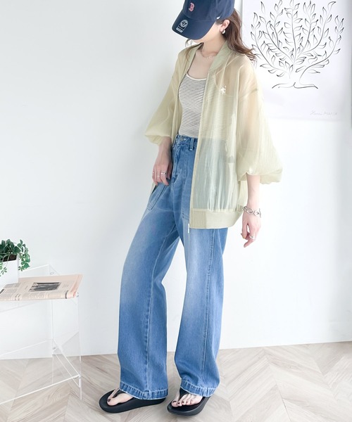 classicalelf 「classicalelf」 ジップアップブルゾン LARGE グリーン レディース - 画像 (6)