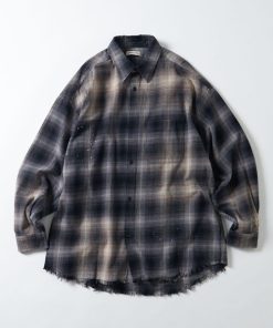 FREAK'S STORE 「FREAK'S STORE」 長袖ネルシャツ MEDIUM ブラック メンズ