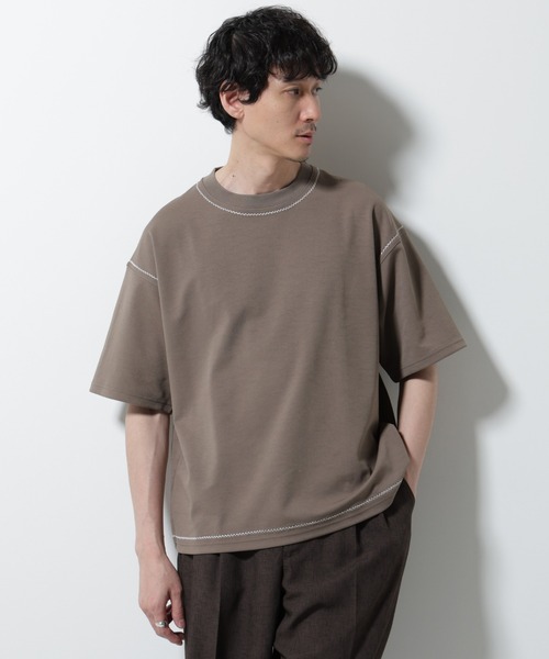 NANO universe tシャツ テクニックステッチTシャツ 半袖 メンズ