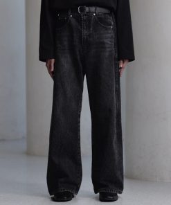 CLEL ジーンズ 「CLEL」Relief Straight Denim Pants / レリーフストレートデニムパンツ メンズ レディース