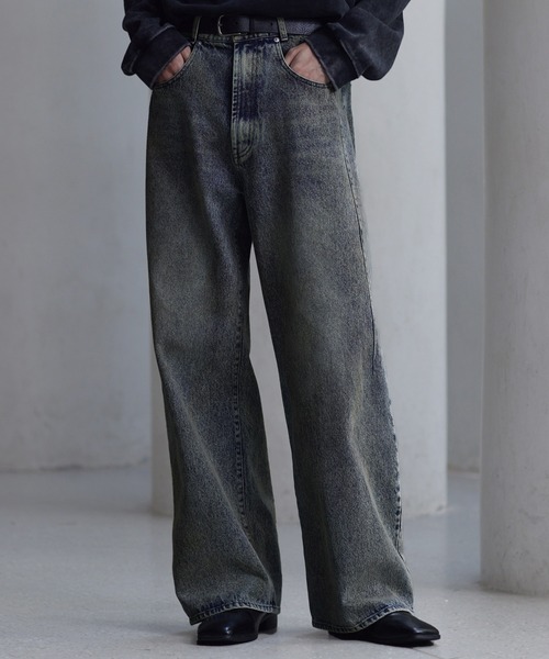 CLEL ジーンズ 「CLEL」Relief Straight Denim Pants / レリーフストレートデニムパンツ メンズ レディース - 画像 (5)