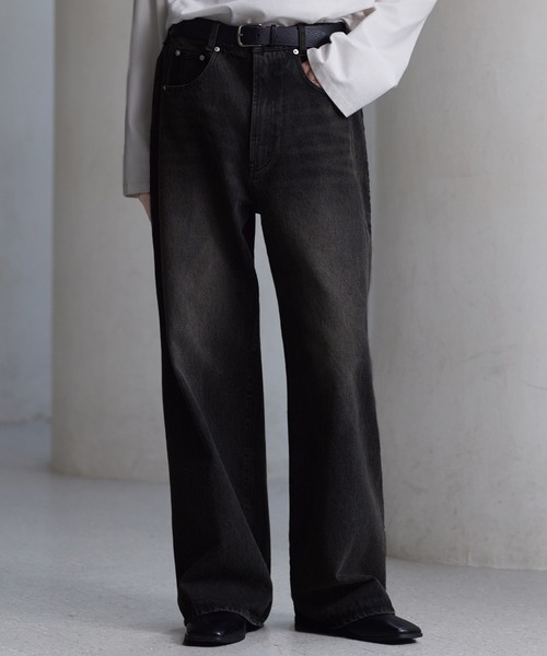 CLEL ジーンズ 「CLEL」Relief Straight Denim Pants / レリーフストレートデニムパンツ メンズ レディース - 画像 (2)