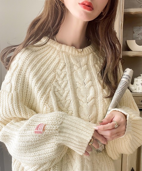 Java 「Java」 長袖ニット LARGE ホワイト レディース