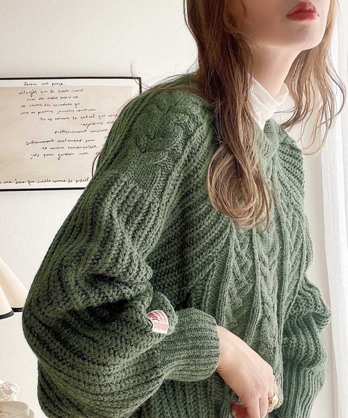 Java 「Java」 長袖ニット LARGE ホワイト レディース - 画像 (3)