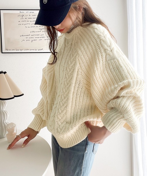 Java 「Java」 長袖ニット LARGE ホワイト レディース - 画像 (6)