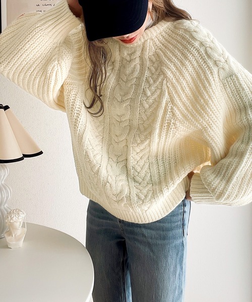 Java 「Java」 長袖ニット LARGE ホワイト レディース - 画像 (8)