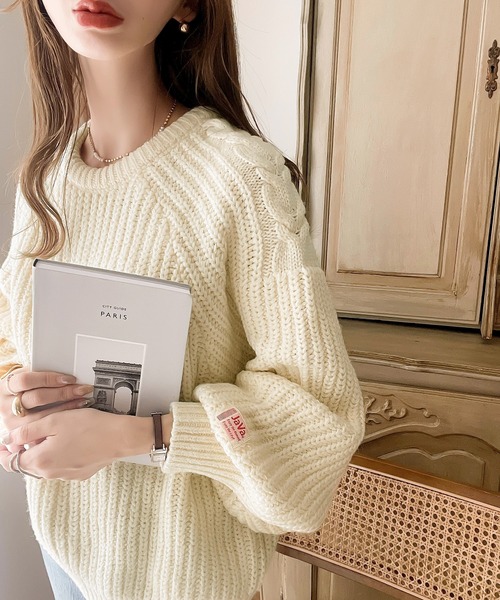 Java 「Java」 長袖ニット LARGE ホワイト レディース - 画像 (9)