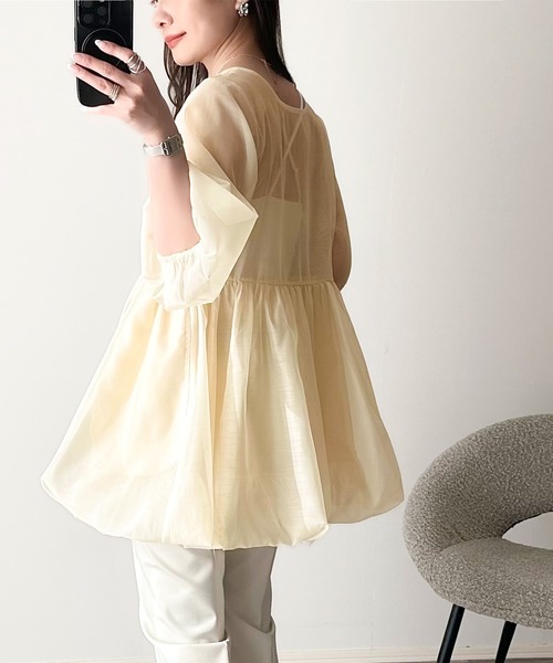 classicalelf 「classicalelf」 7分袖チュニック SMALL アイボリー レディース - 画像 (4)