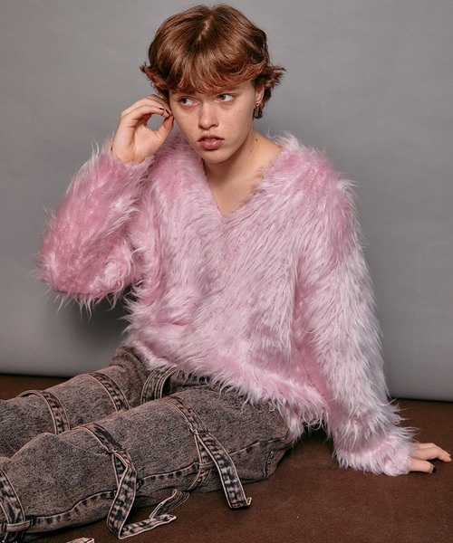 MAISON SPECIAL 「MAISON SPECIAL」 Vネックニット FREE ベージュ メンズ - 画像 (2)