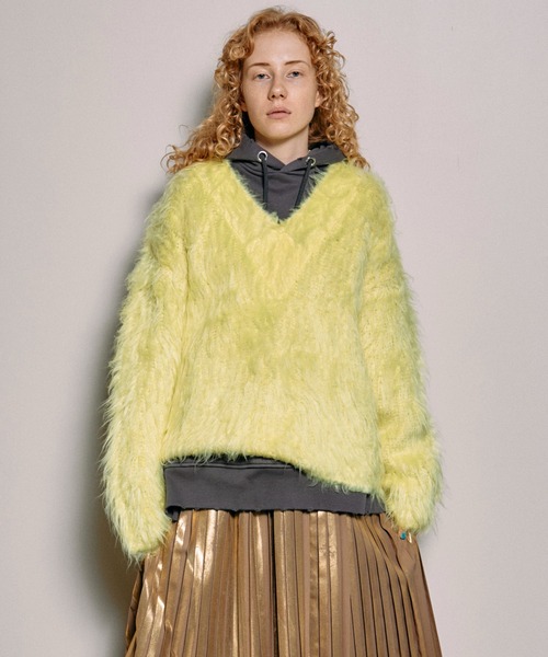 MAISON SPECIAL 「MAISON SPECIAL」 Vネックニット FREE ベージュ メンズ - 画像 (3)