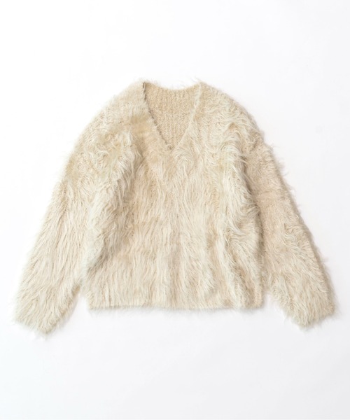 MAISON SPECIAL 「MAISON SPECIAL」 Vネックニット FREE ベージュ メンズ - 画像 (8)