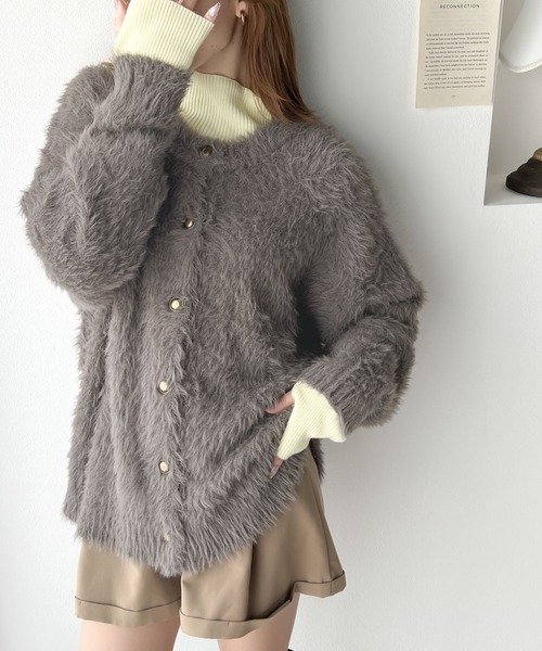 classicalelf 「classicalelf」 ニットカーディガン X-LARGE アイボリー レディース - 画像 (7)