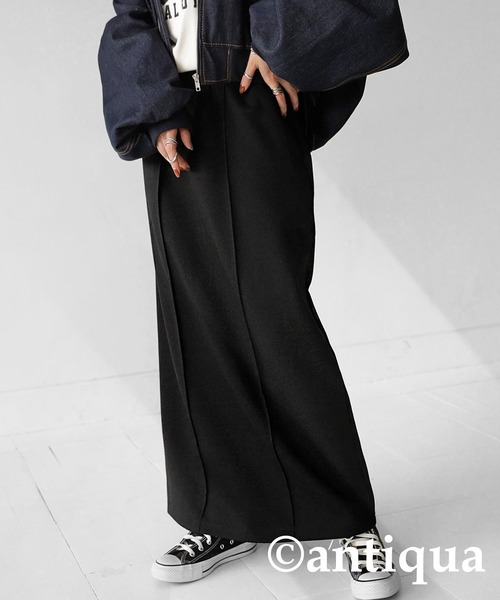 antiqua 「antiqua」 ロングスカート FREE ブラック レディース