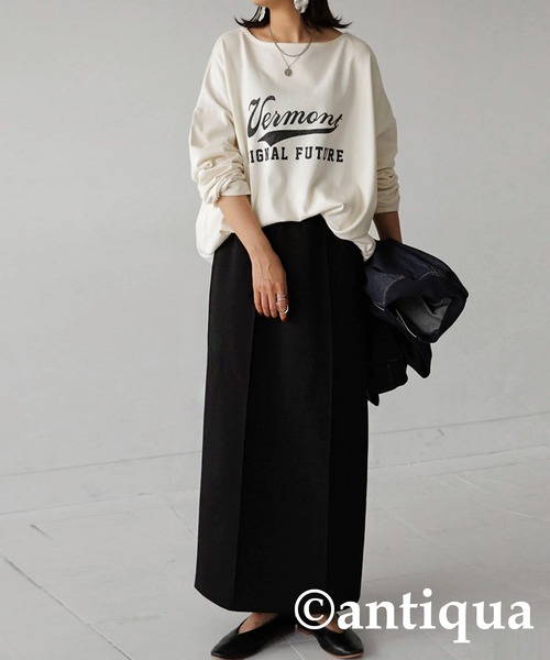 antiqua 「antiqua」 ロングスカート FREE ブラック レディース - 画像 (4)