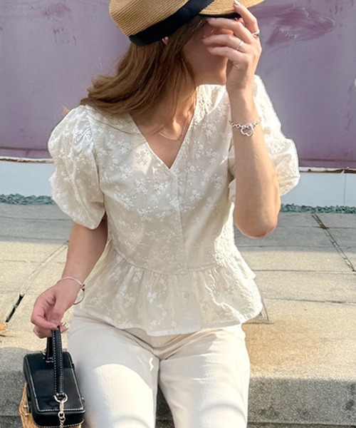 classicalelf 「classicalelf」 半袖ブラウス MEDIUM ホワイト レディース - 画像 (5)