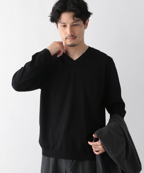 GLOBAL WORK 「GLOBAL WORK」 Vネックニット MEDIUM グレー メンズ - 画像 (9)