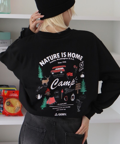 GERRY tシャツ 「GERRY/ジェリー」アソート 胸刺繍バックプリント ロングスリーブTシャツ メンズ レディース - 画像 (5)