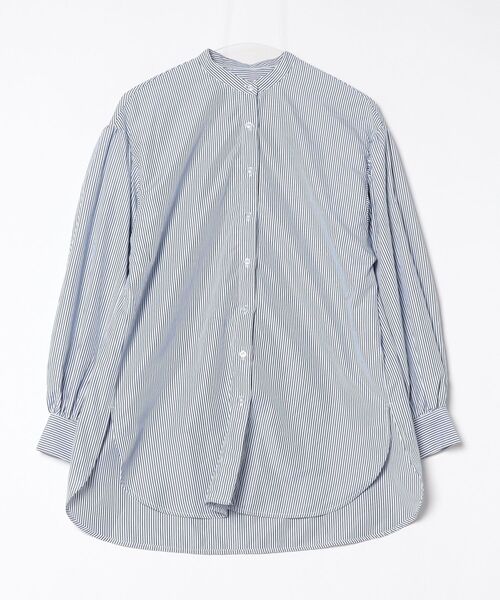 Discoat 「DISCOAT」 長袖ブラウス FREE ホワイト×ネイビー レディース