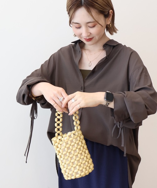 AMERICAN HOLIC ブラウス シャツ シアーバックギャザーリボンシャツ レディース - 画像 (8)