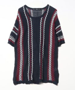 NO ID. 「NO ID.」 半袖ニット 1 ネイビー メンズ